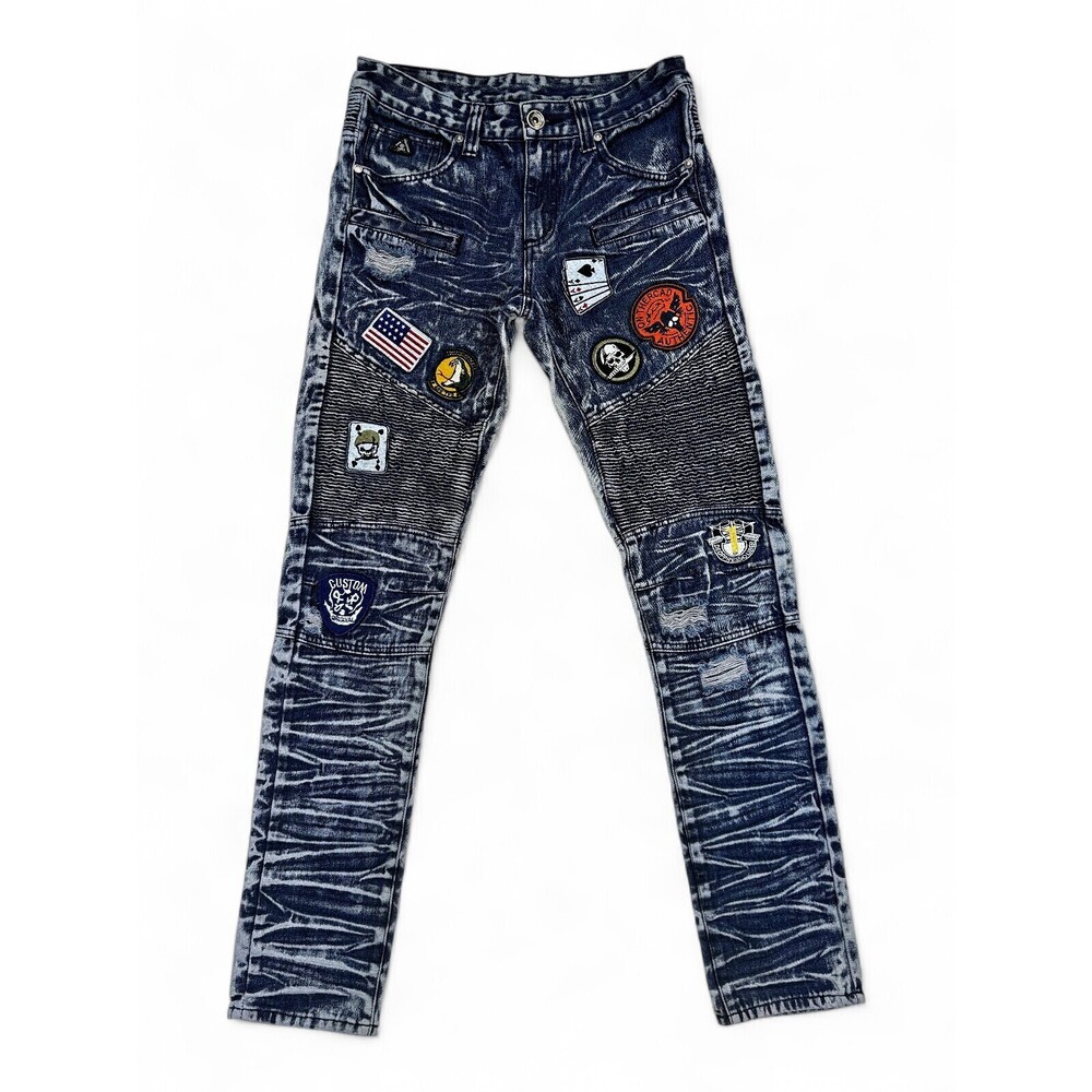 DNM‎ Men's Skinny Patchwork Distressed Jeans W30